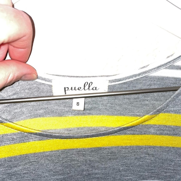 Anthropologie Puella Gray and Yellow Swing Tunic - Picture 5 of 7